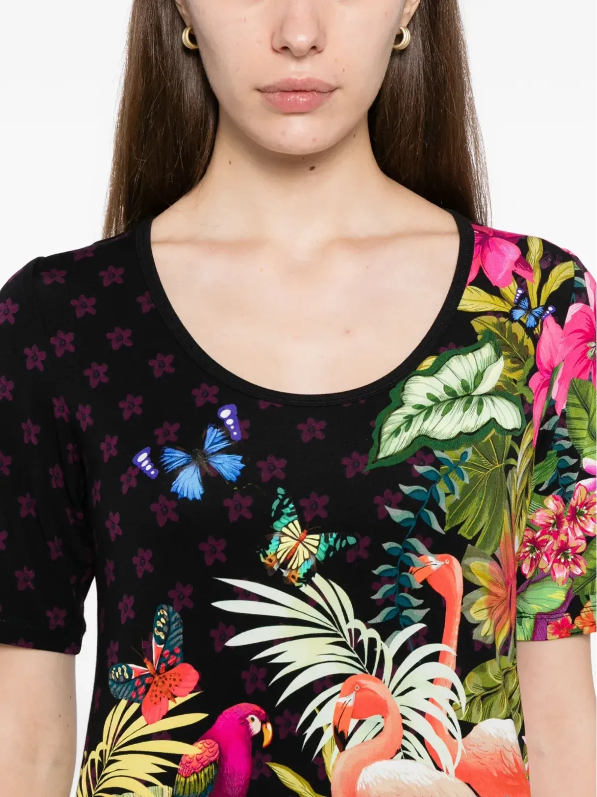 Johnny Was ジャニー・ワス ジanie Favorite Scoop Neck Fitted Tシャツ - Black - 画像5
