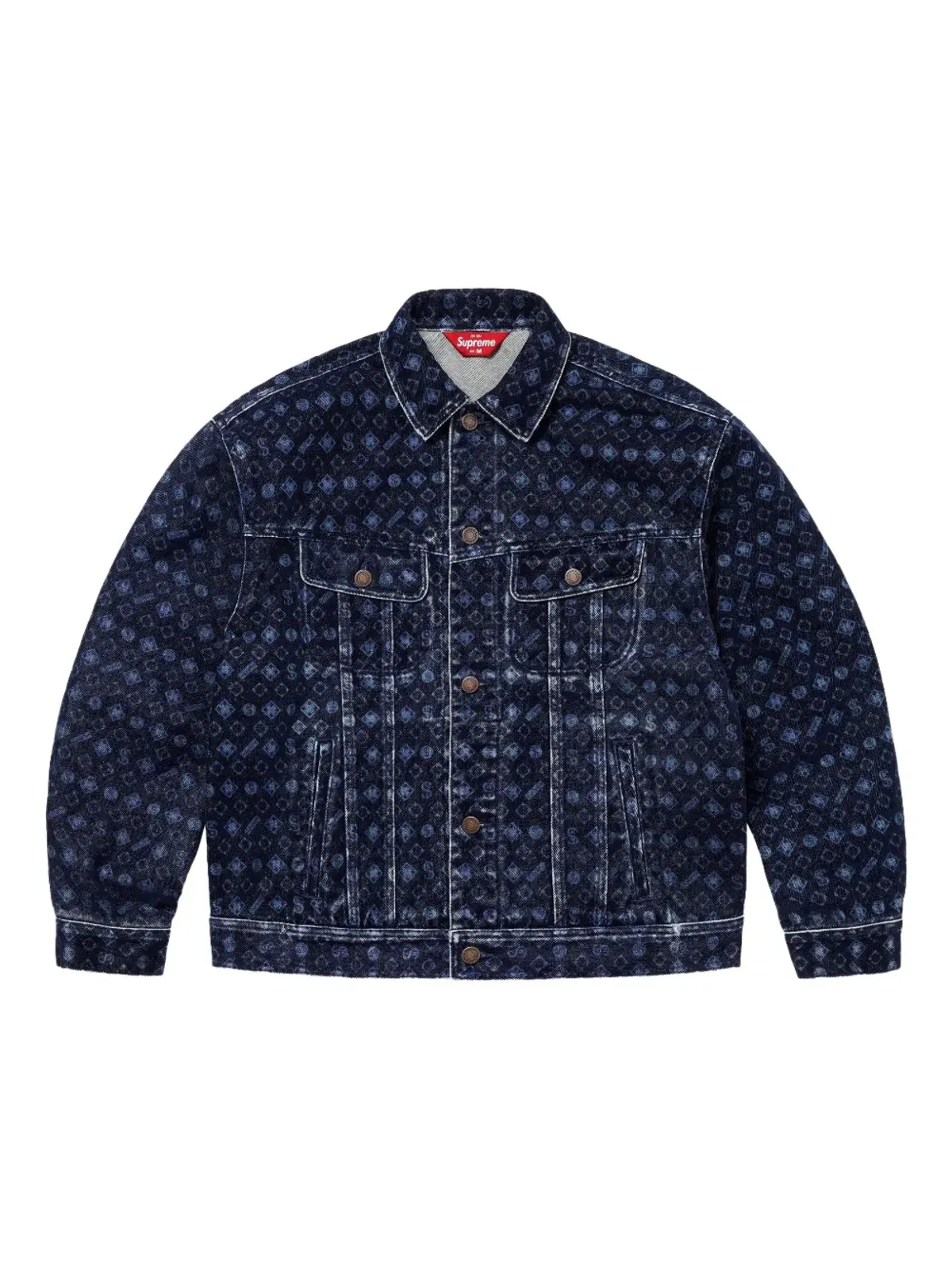 Supreme フロックプリントデニムジャケット - 画像1