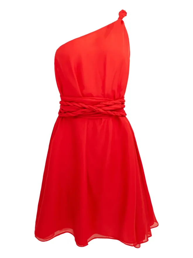 Azeeza AZEEZA Rodite ノースショルダー 編み込みベルト付き ミニドレスの商品画像