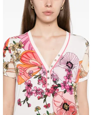 Johnny Was The Janie Favorite 半袖ヘンリーネックTシャツ - White - サムネイル5