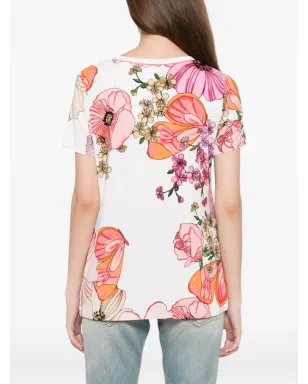 Johnny Was The Janie Favorite 半袖ヘンリーネックTシャツ - White - サムネイル4