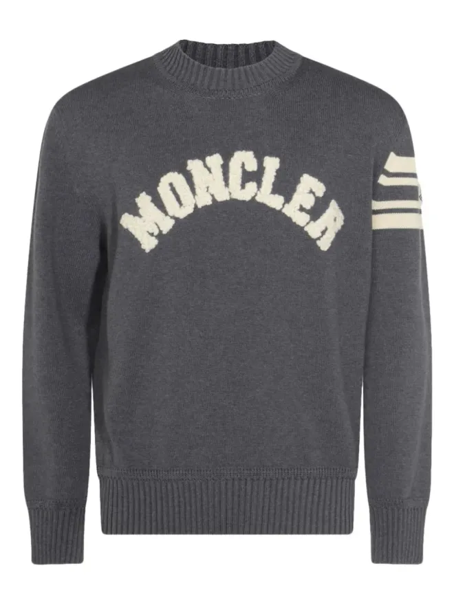 Moncler Moncler ロゴ刺繍ストライプ袖セーターの商品画像