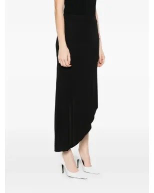 The Frankie Shop Kitty sheer asymmetric skirt - Black - サムネイル3
