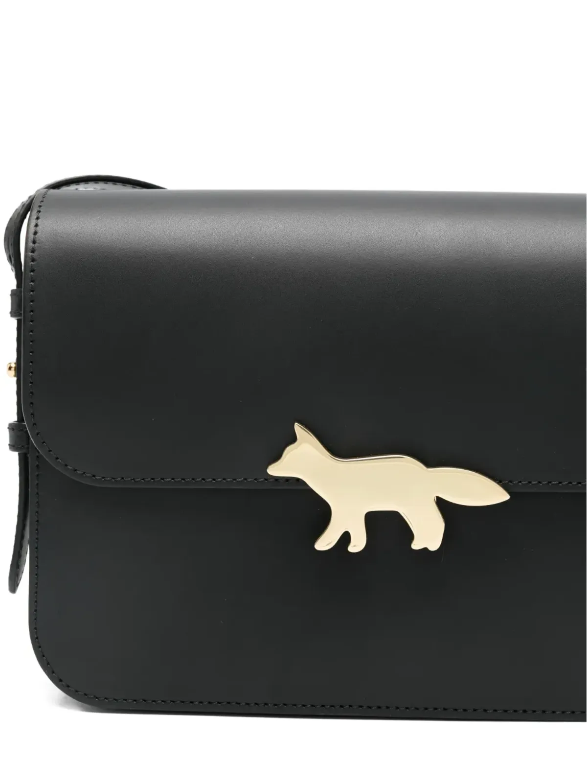 Maison Kitsuné フォックスヘッド レザー ショルダーバッグ - 画像3