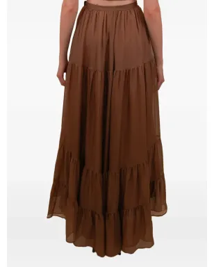 AZEEZA Tamar maxi skirt - Brown - サムネイル5