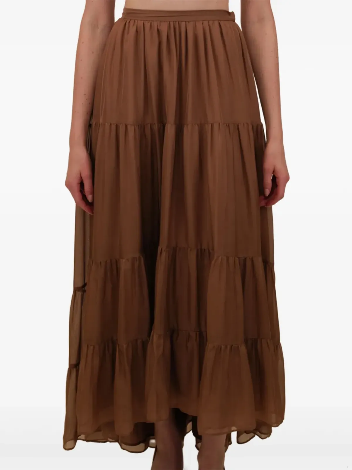 AZEEZA Tamar maxi skirt - Brown - 画像4