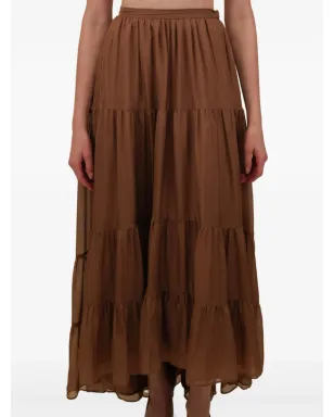 AZEEZA Tamar maxi skirt - Brown - サムネイル4