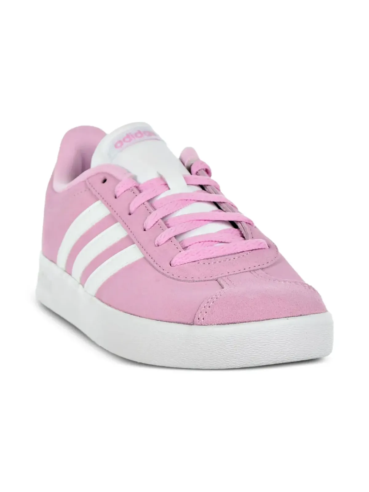 adidas Kids VL Court 2.0 ピンク/ホワイト スニーカー - 画像1