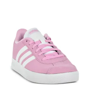 adidas Kids VL Court 2.0 ピンク/ホワイト スニーカー - サムネイル1