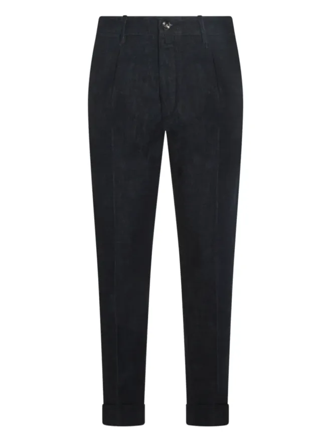 Jacob Cohën Jacob Cohën pleated-cuffed cotton jeans - Blueの商品画像