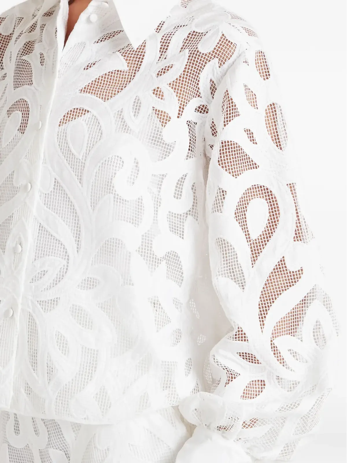 Temperley London フローラルレースシャツ - 画像5