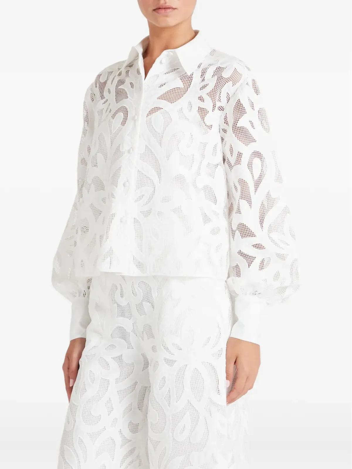 Temperley London フローラルレースシャツ - 画像3