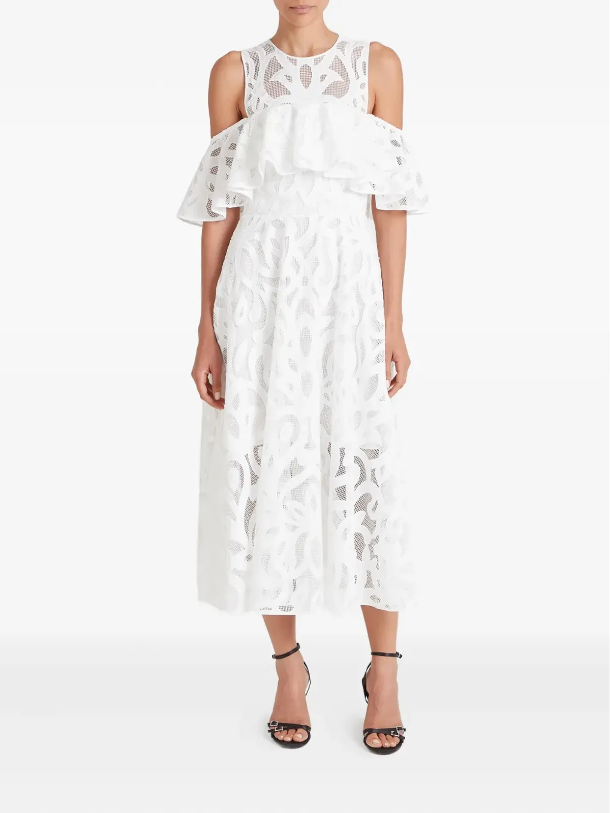 Temperley London ルイ オフショルダーレースドレス - 画像2