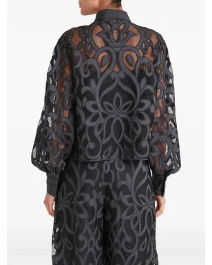 Temperley London ロイス刺繍バルーンスリーブシャツ - サムネイル4
