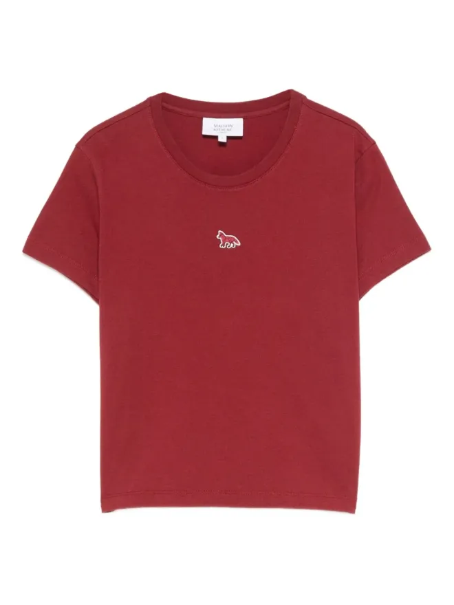 Maison Kitsuné Maison Kitsuné 狐の刺繍コットンTシャツの商品画像