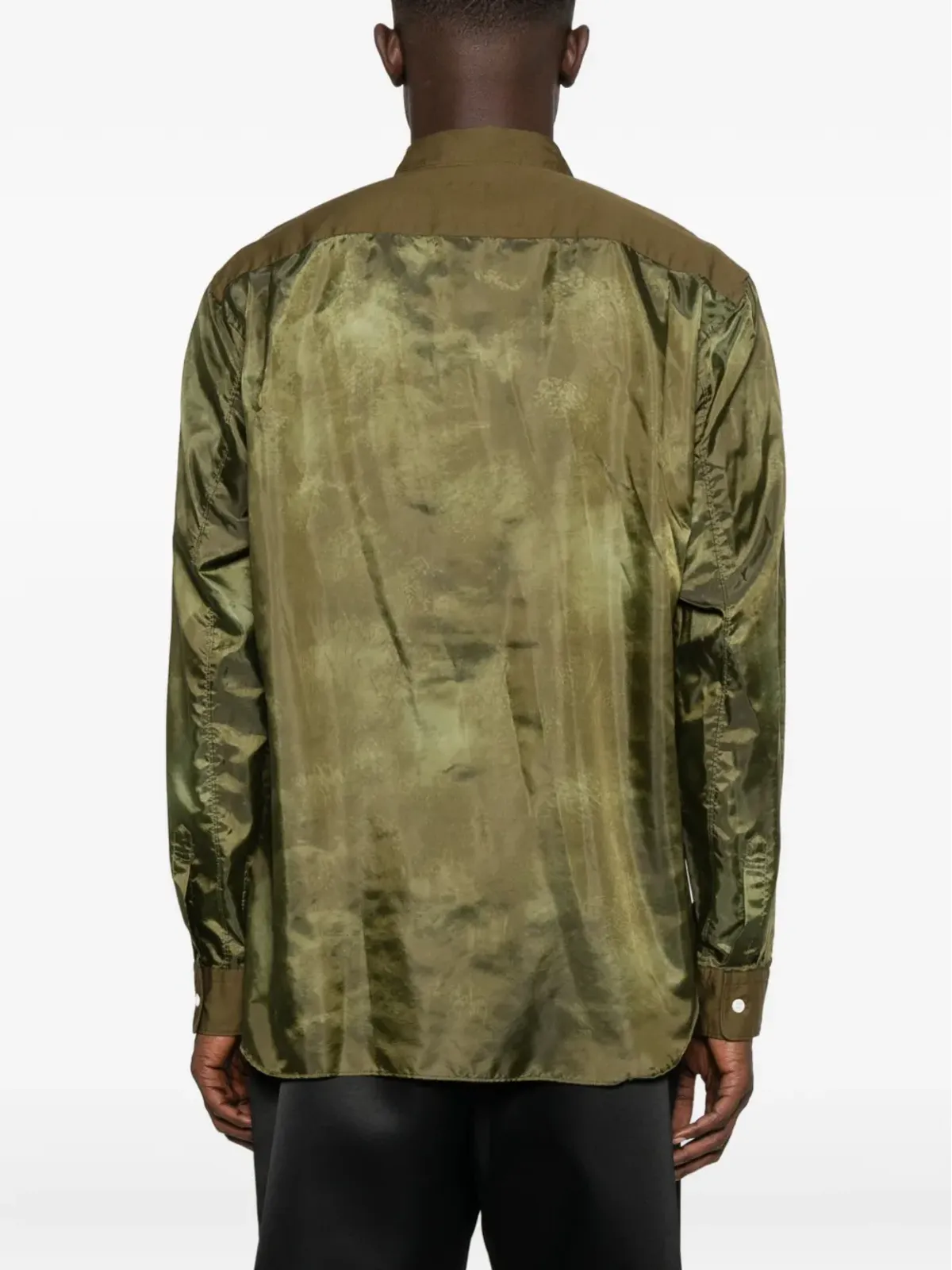 Comme des Garçons Homme Plus サテン仕上げ ロングスリーブシャツ - グリーン - 画像3