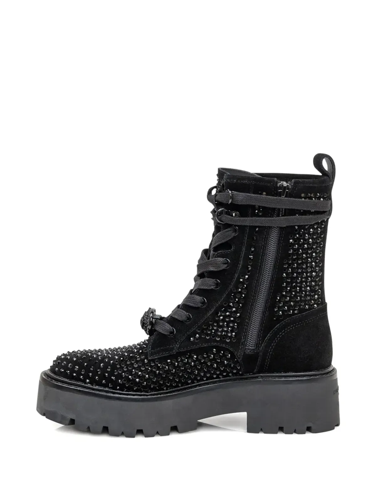 Kurt Geiger London 50mm クリスタル装飾ブーツ ブラック - 画像2