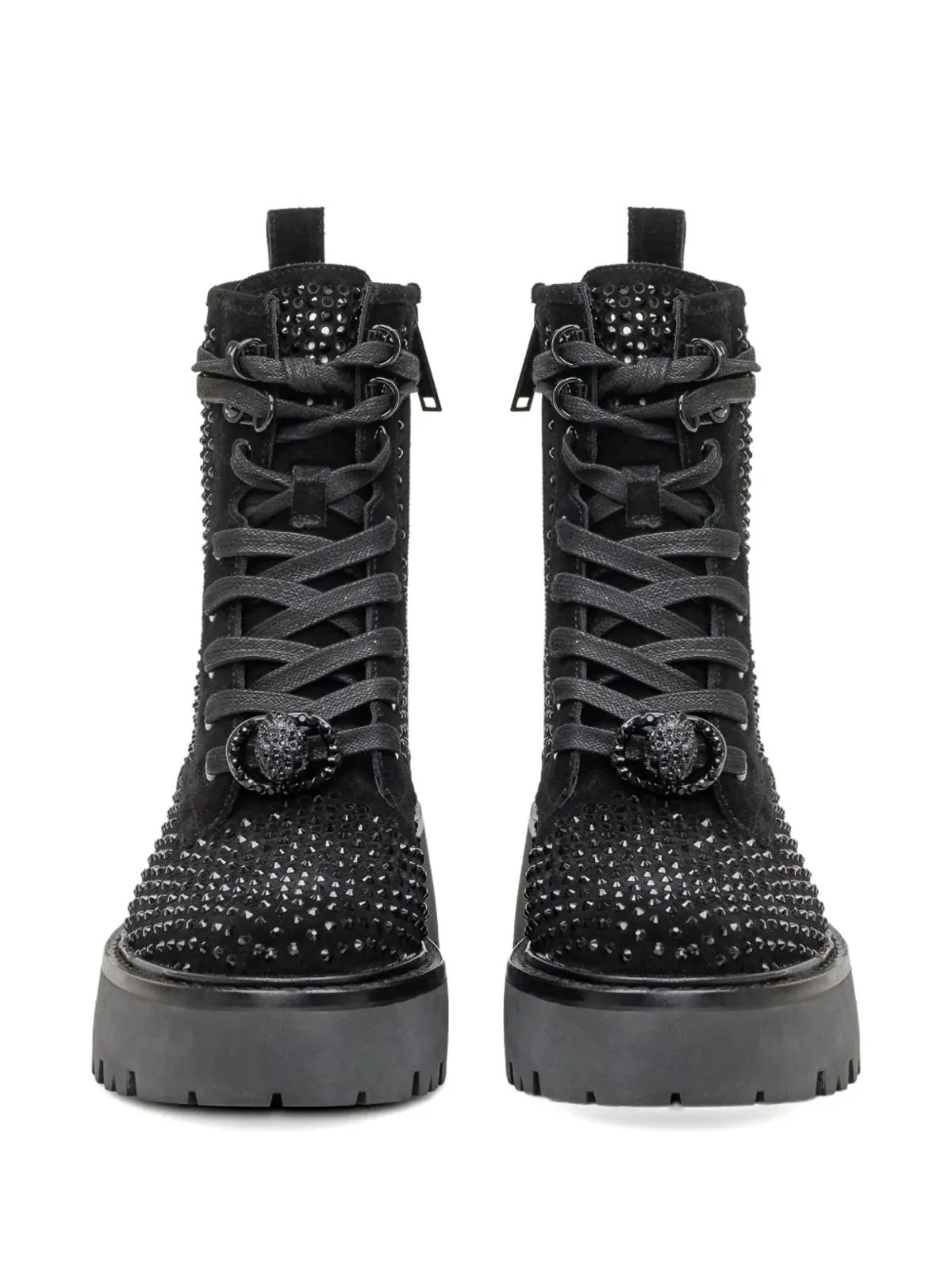 Kurt Geiger London 50mm クリスタル装飾ブーツ ブラック - 画像4