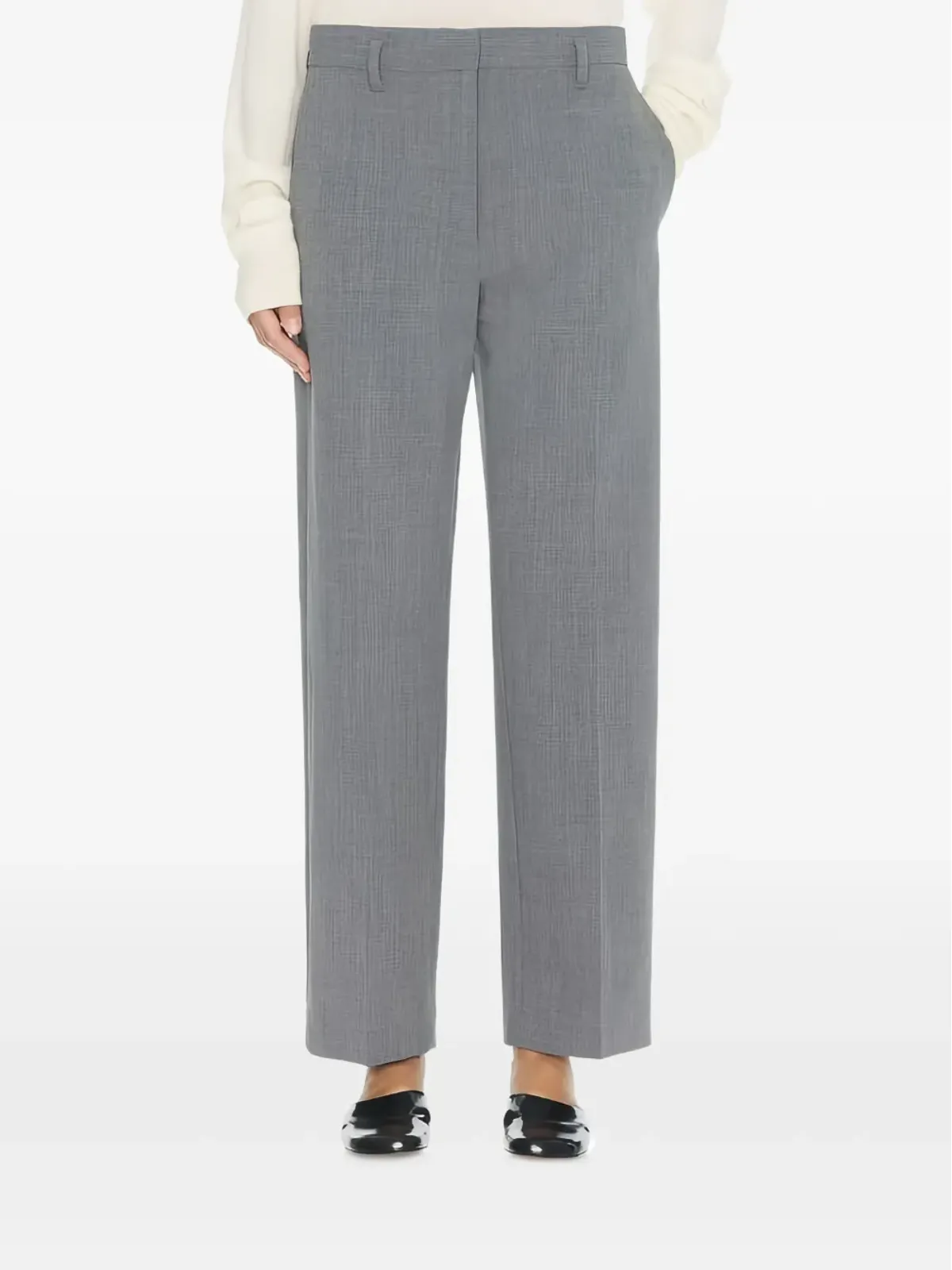 The Row wool zip trousers - Grey - 画像1