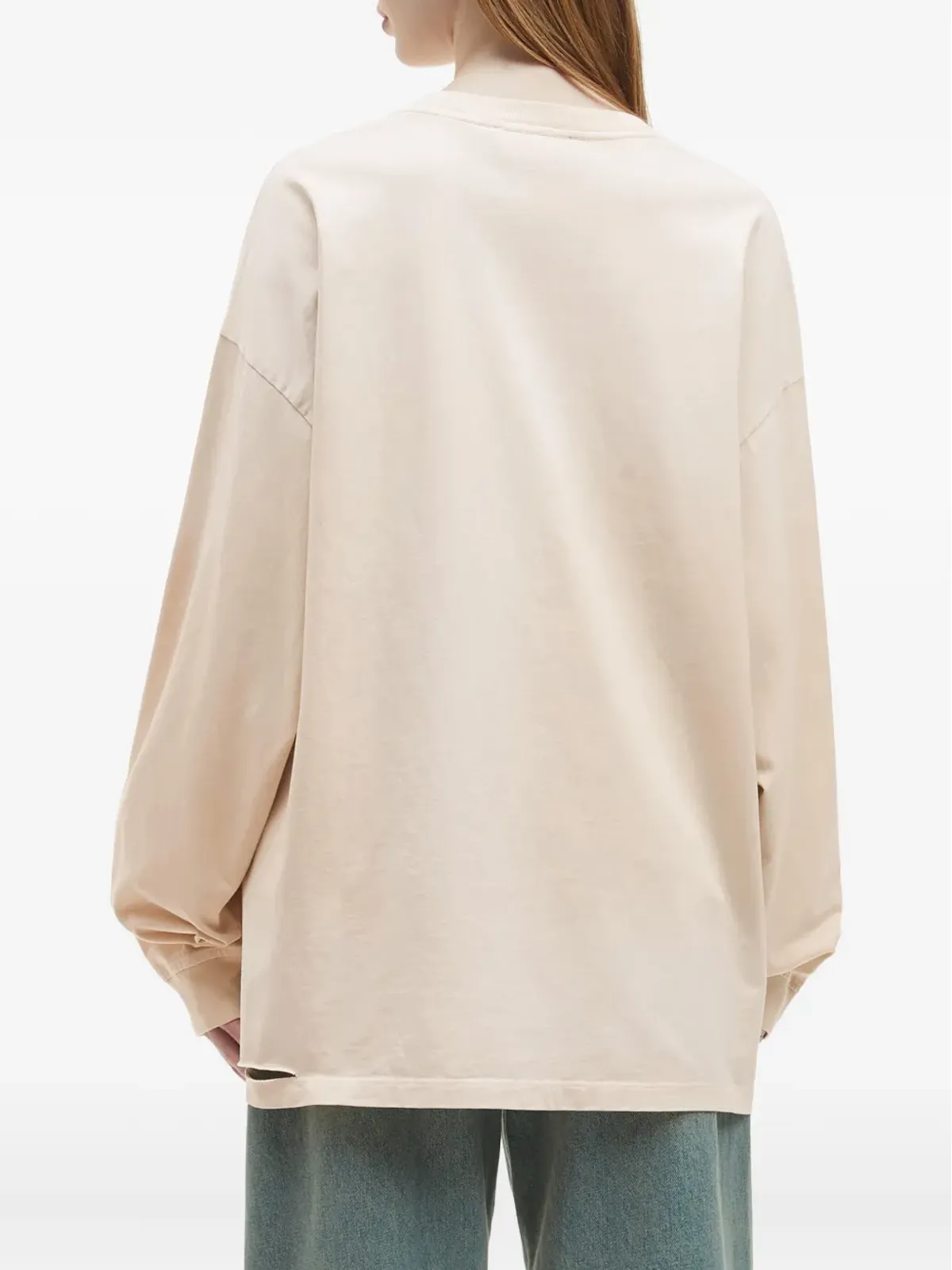 Mini Cream ロゴ入り長袖トップ - 画像4