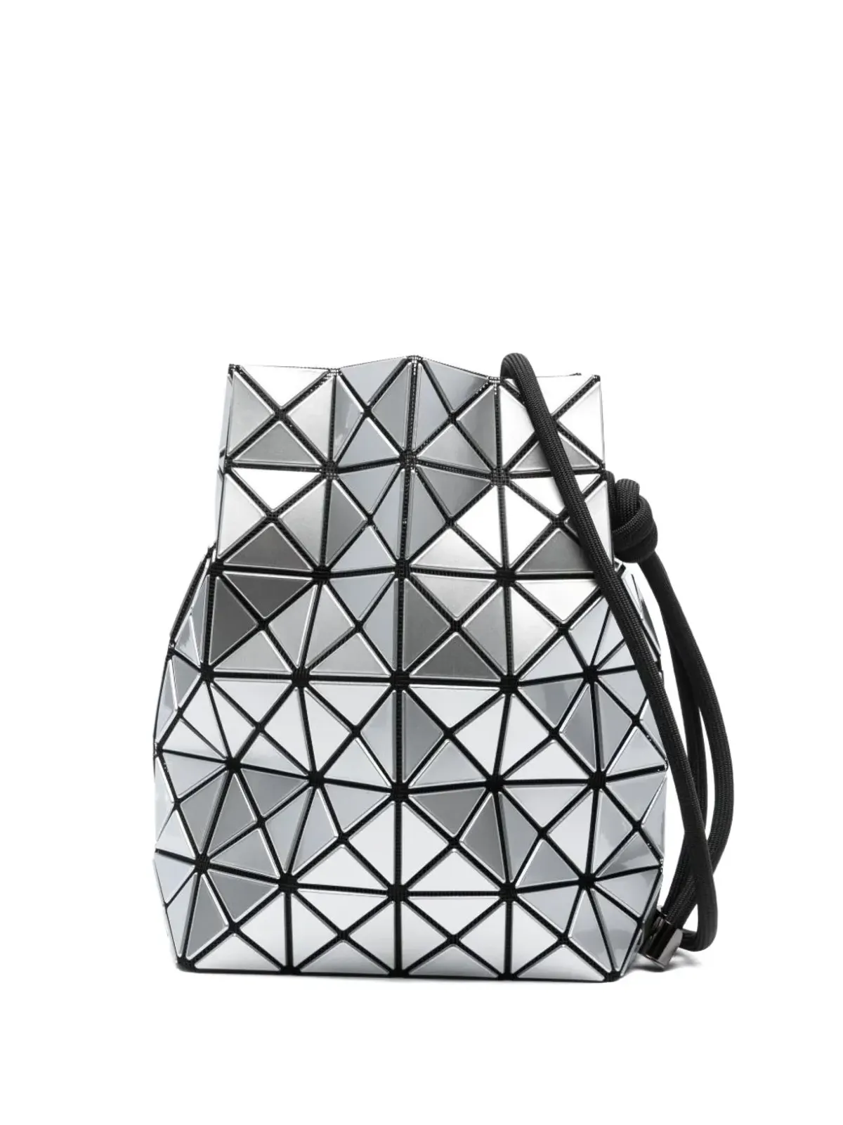 Bao Bao Issey Miyake ボアボー ジオメトリックパターン ドローストリング バケットバッグ（シルバー） - 画像1