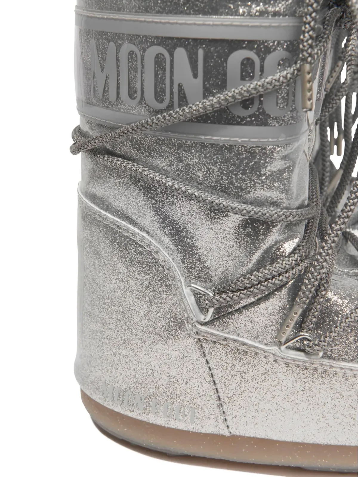 Moon Boot Kids グリッター入りレースアップブーツ - 画像4