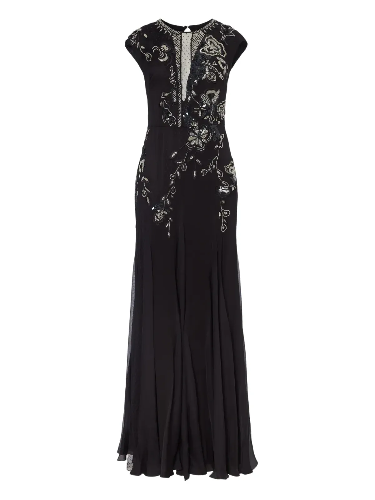 Temperley London リリー ビーズ装飾 花柄ガウン - 画像1