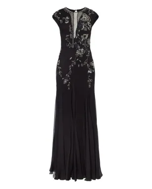 Temperley London リリー ビーズ装飾 花柄ガウン - サムネイル1