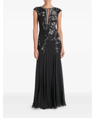 Temperley London リリー ビーズ装飾 花柄ガウン - サムネイル2