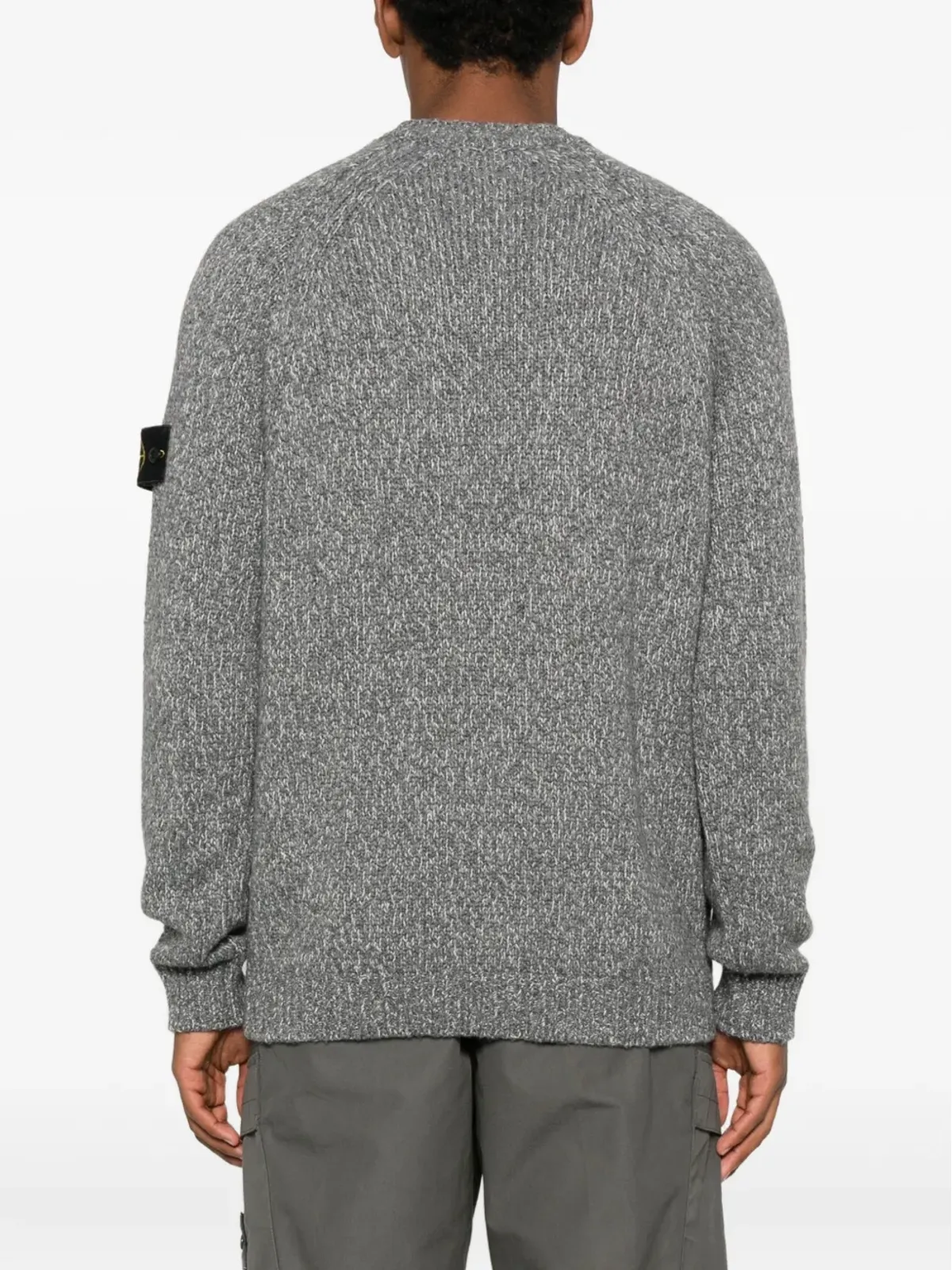 Stone Island ロゴディテール クルーネックセーター グレー - 画像4