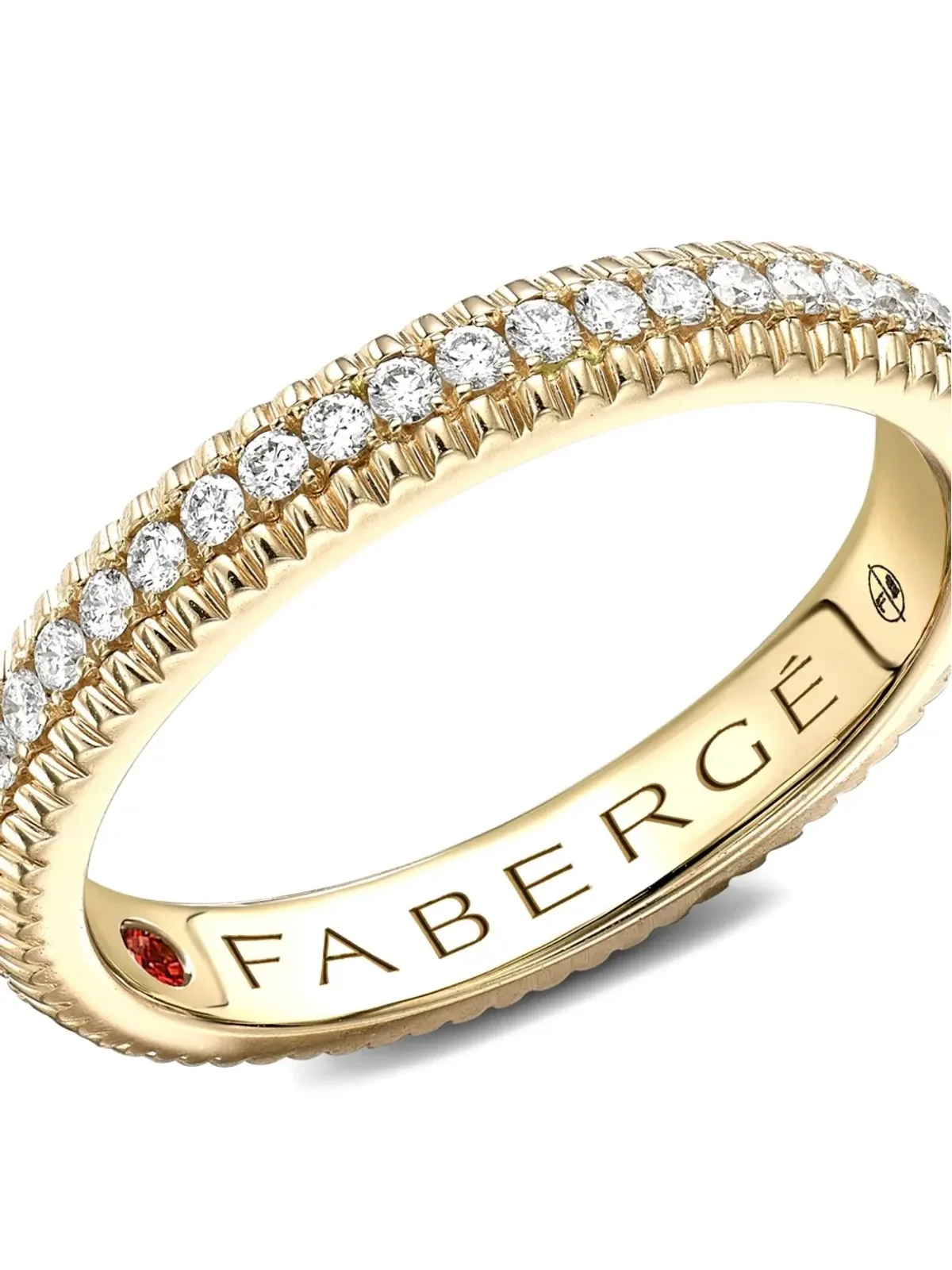 Fabergé 18Kイエローゴールド Colours Of Love ダイヤモンドリング - 画像2