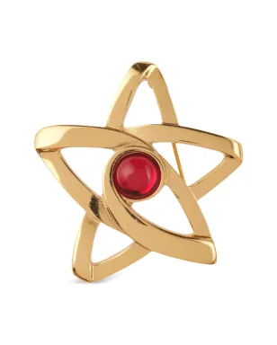 Susan Caplan Vintage Paloma Picasso スターブローチ（1980年代・ゴールド） - サムネイル1
