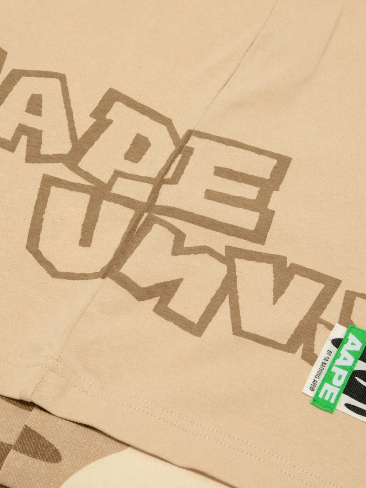 AAPE BY *A BATHING APE® 迷彩パネル Tシャツ - 画像5