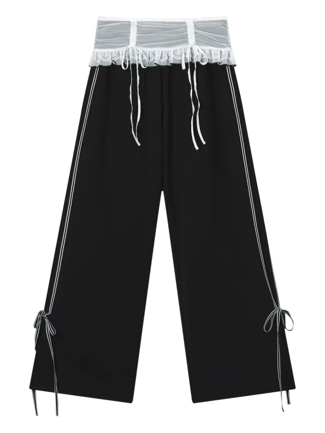 b+ab b+ab ラッフルディテール サイドストライプパンツの商品画像