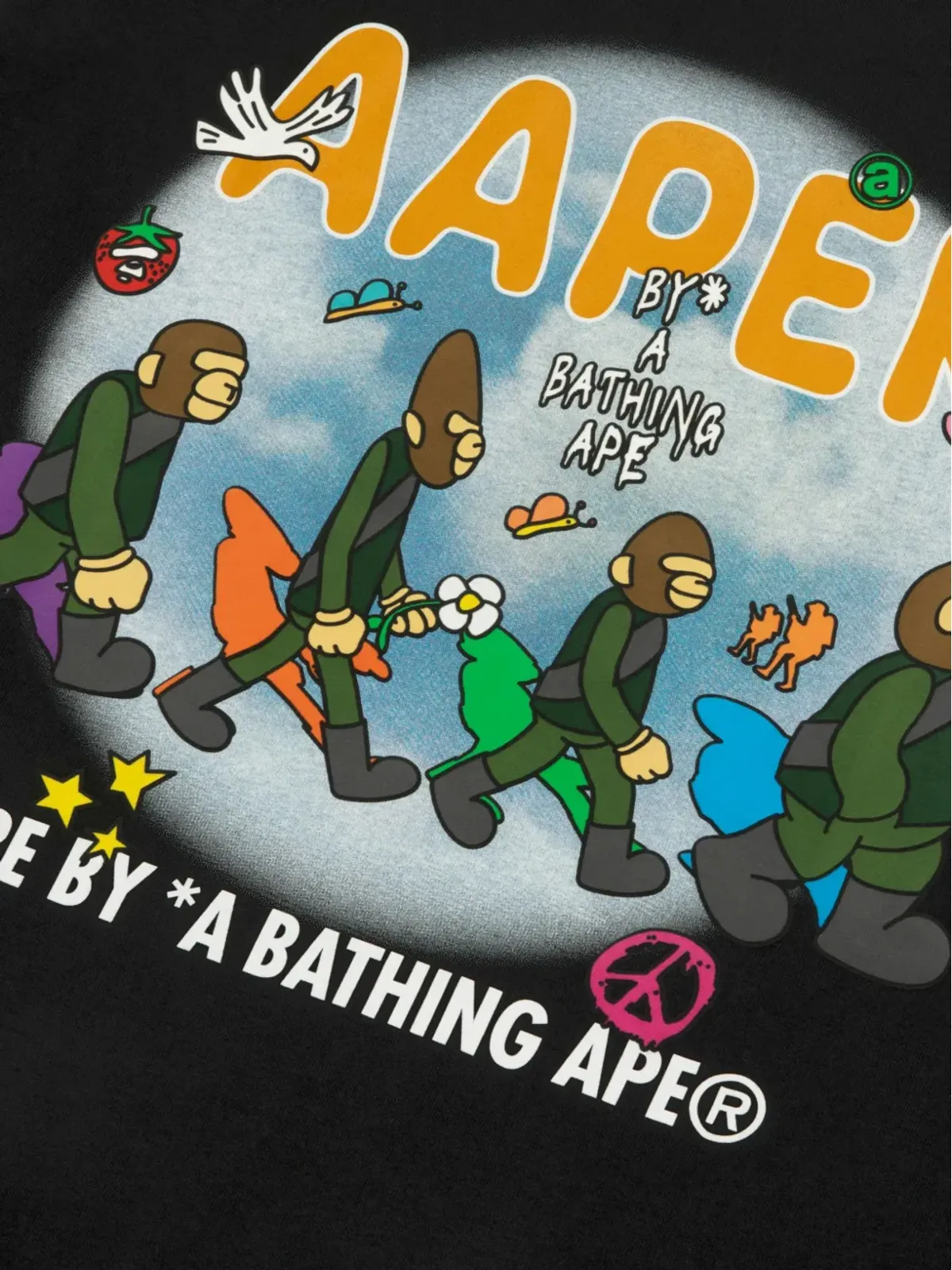 AAPE BY *A BATHING APE® ロングスリーブ ロゴTシャツ - 画像5