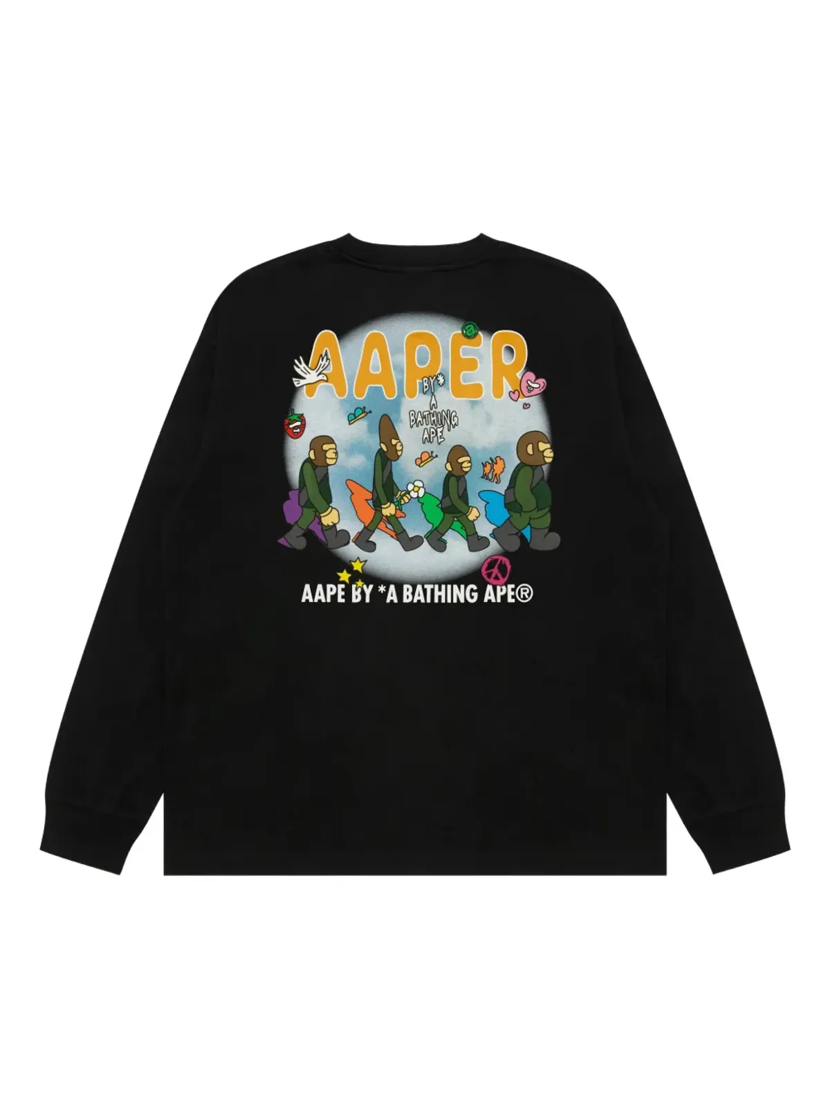 AAPE BY *A BATHING APE® ロングスリーブ ロゴTシャツ - 画像2