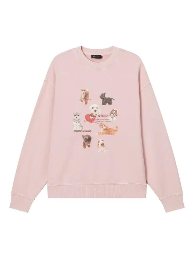 tout a coup tout a coup 犬柄プリントスウェットの商品画像