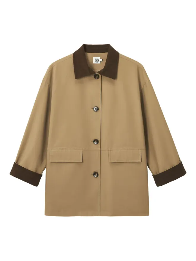 b+ab b+ab コーデュロイカラー コットンコートの商品画像