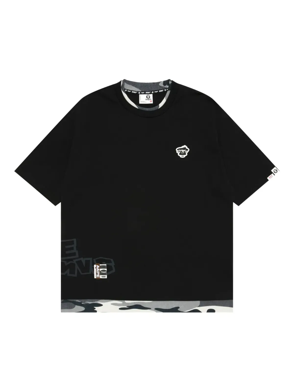 AAPE BY *A BATHING APE® カモフラージュディテール コットンTシャツ - 画像1