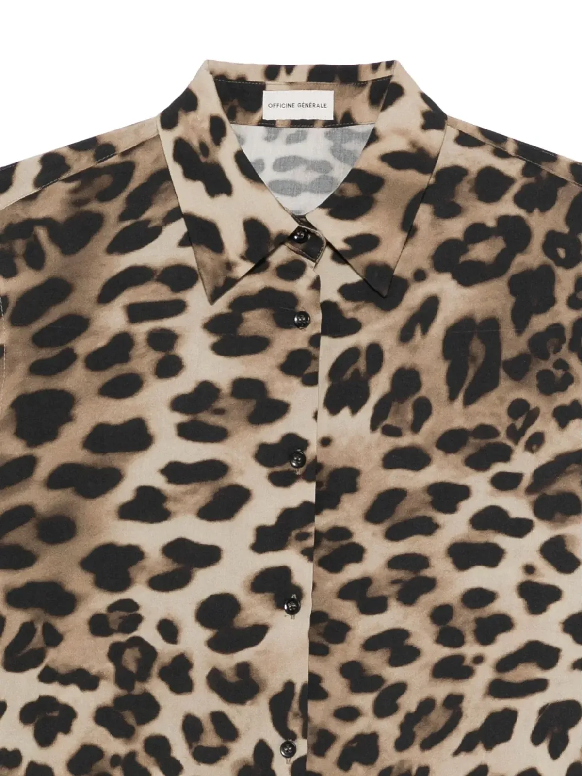 Officine Generale Elzini button shirt - Brown - 画像3