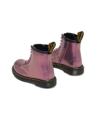 Dr. Martens Kids キッズ用蛇柄レースアップブーツ - サムネイル2