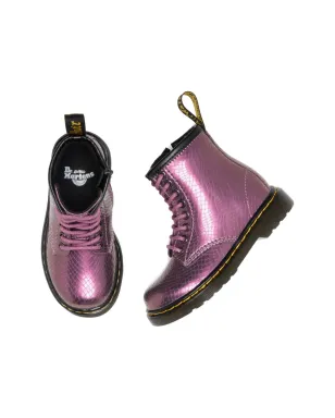 Dr. Martens Kids キッズ用蛇柄レースアップブーツ - サムネイル3