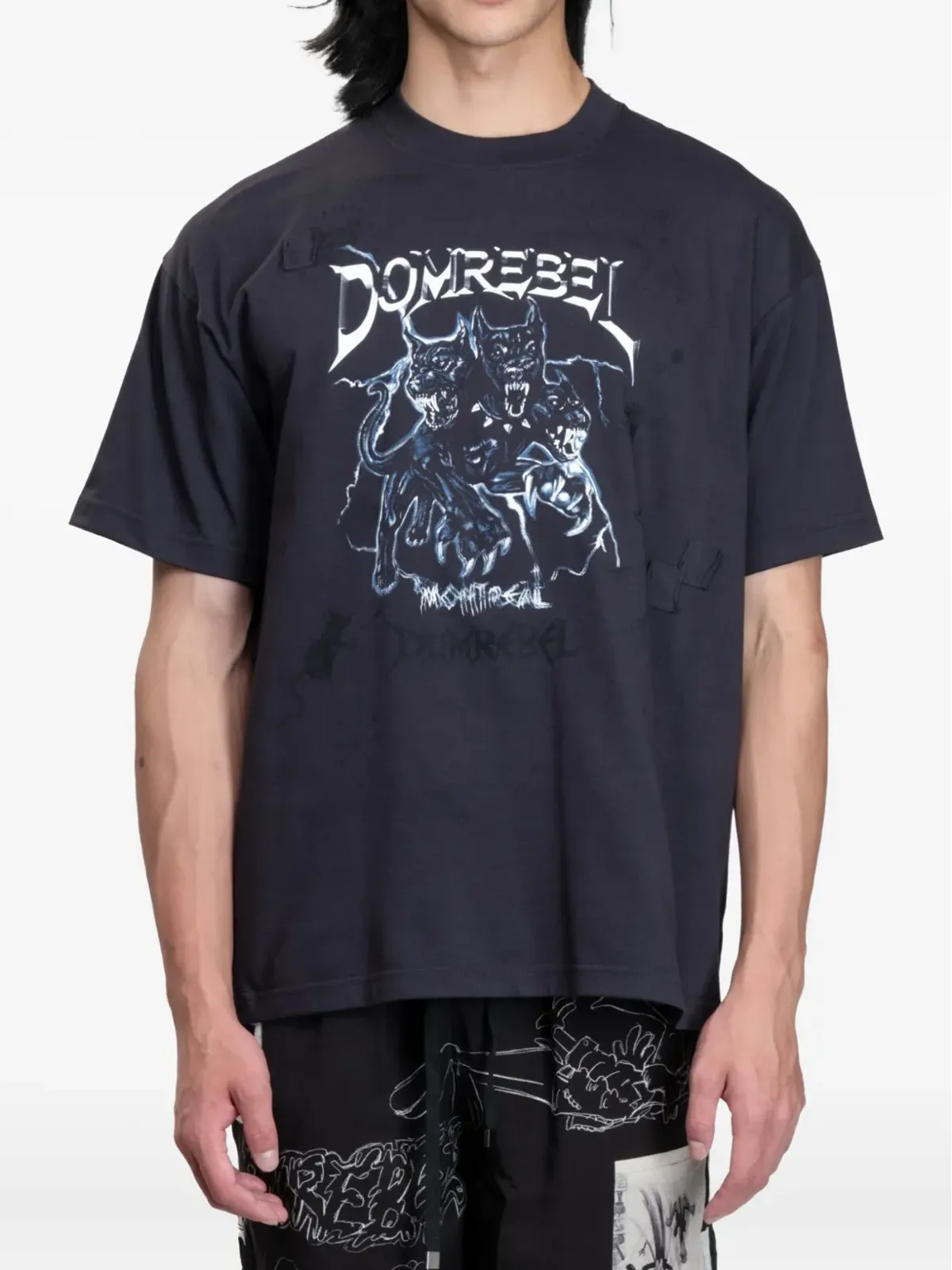 DOMREBEL 子犬の頭プリント Tシャツ - 画像2