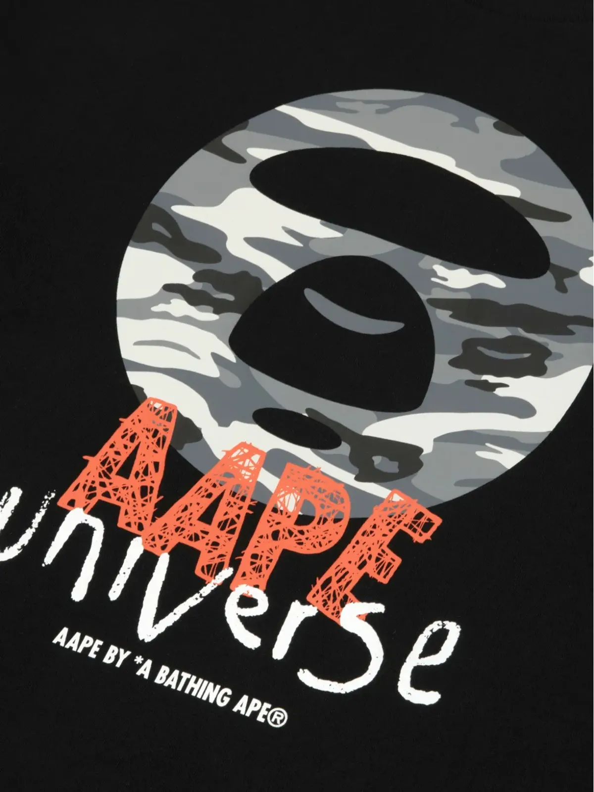 AAPE BY *A BATHING APE® クルーネック長袖スウェットシャツ - ブラック - 画像5