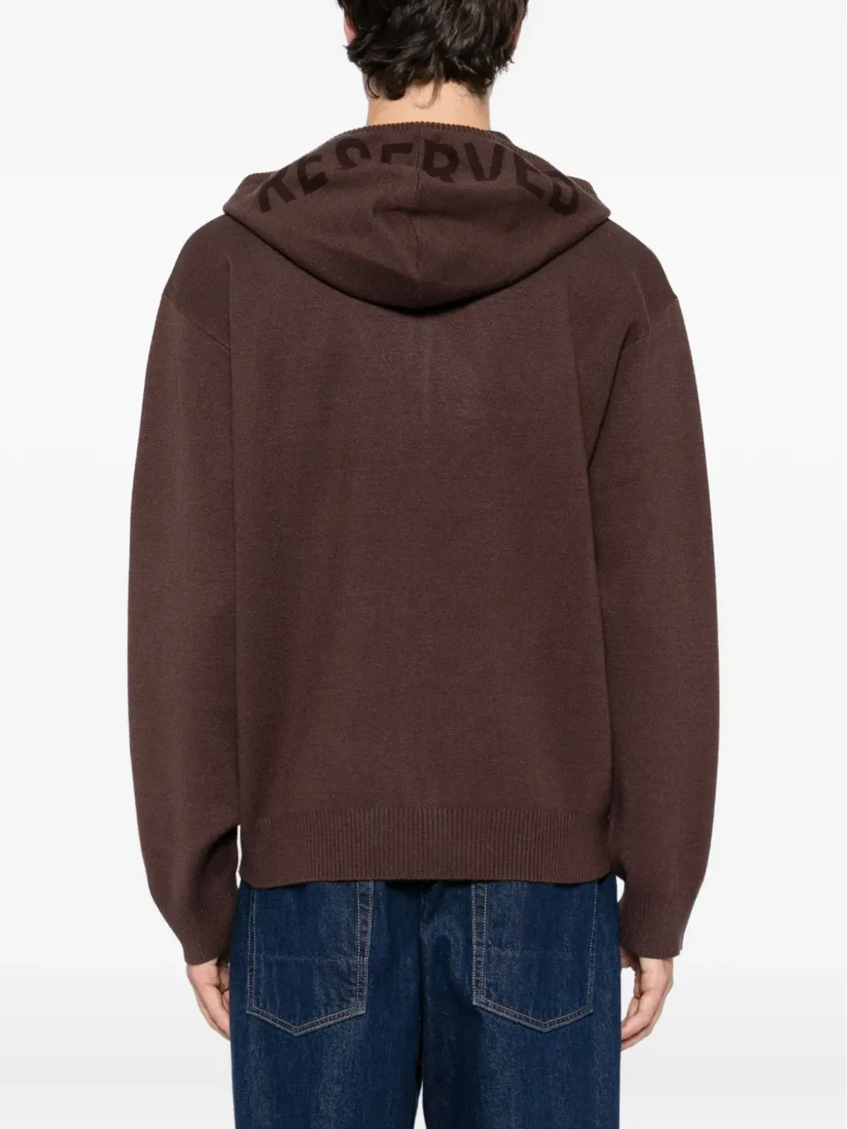 izzue ロゴパッチ付きニットカーディガン - Brown - 画像4