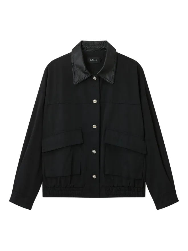 tout a coup tout a coup レザー襟ポケットジャケットの商品画像