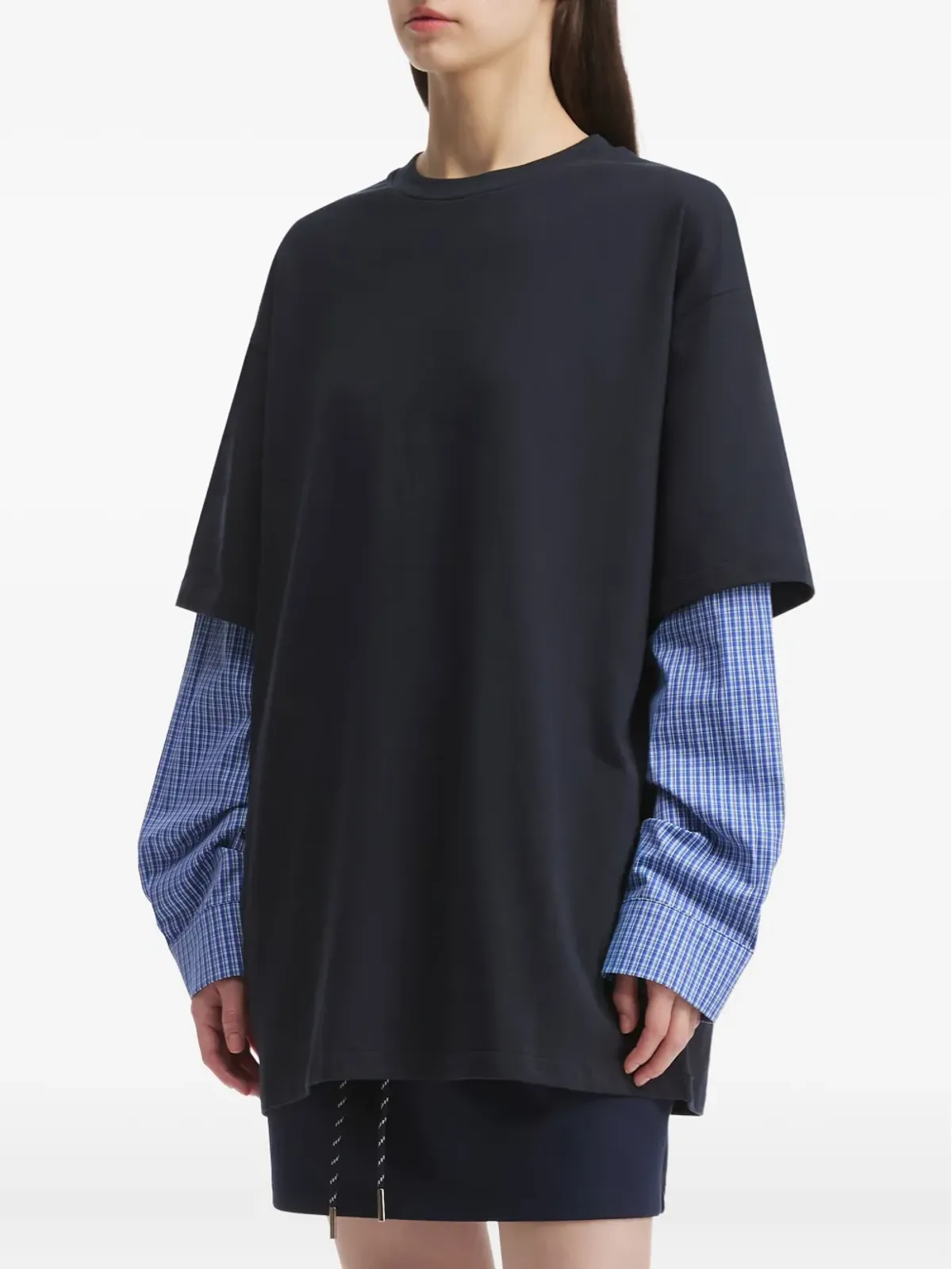 b+ab レイヤードコットンTシャツ - 画像3