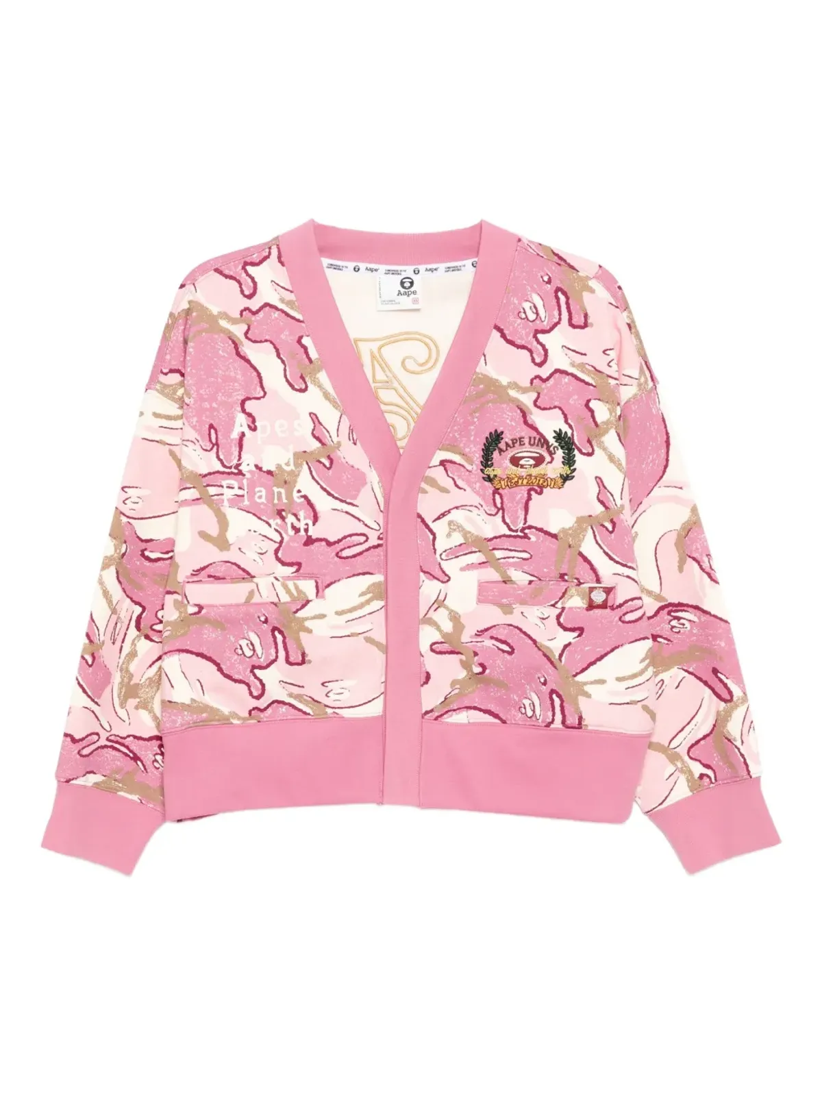 A BATHING APE® 全身プリント グラフィックジャケット ピンク - 画像1