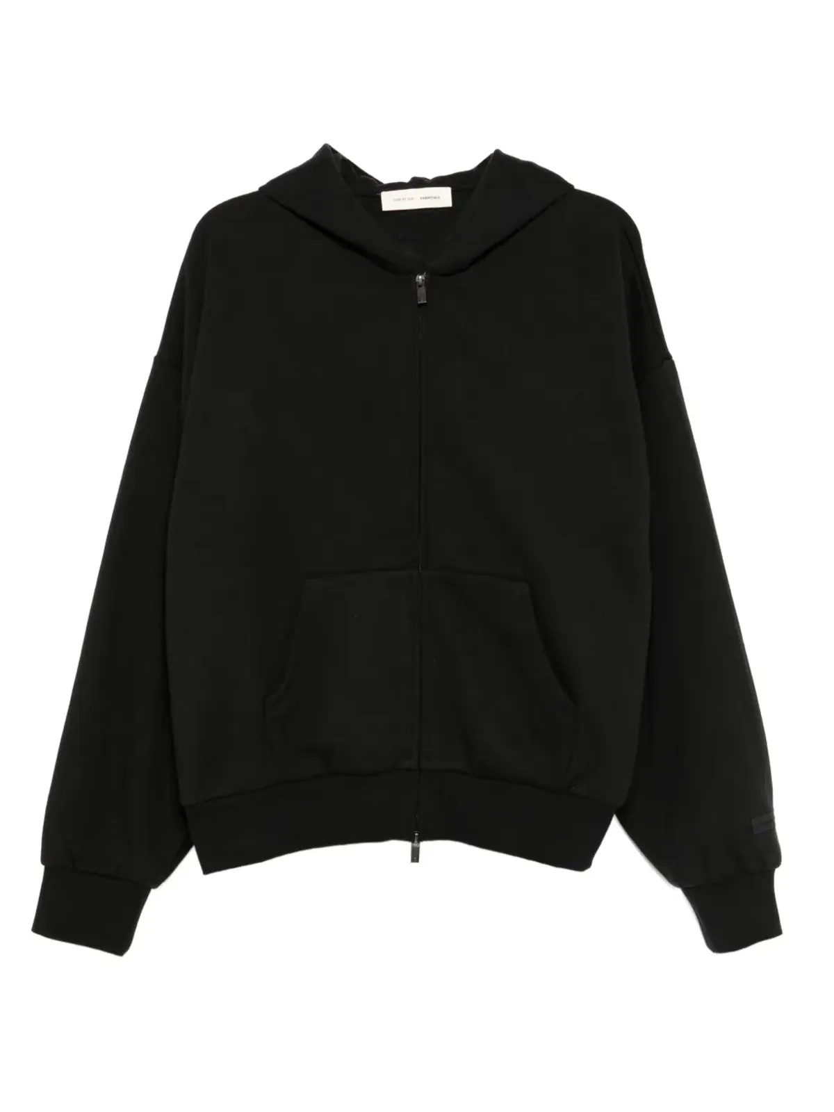 FEAR OF GOD ESSENTIALS クラシックフリースジップアップフーディ ブラック - 画像1