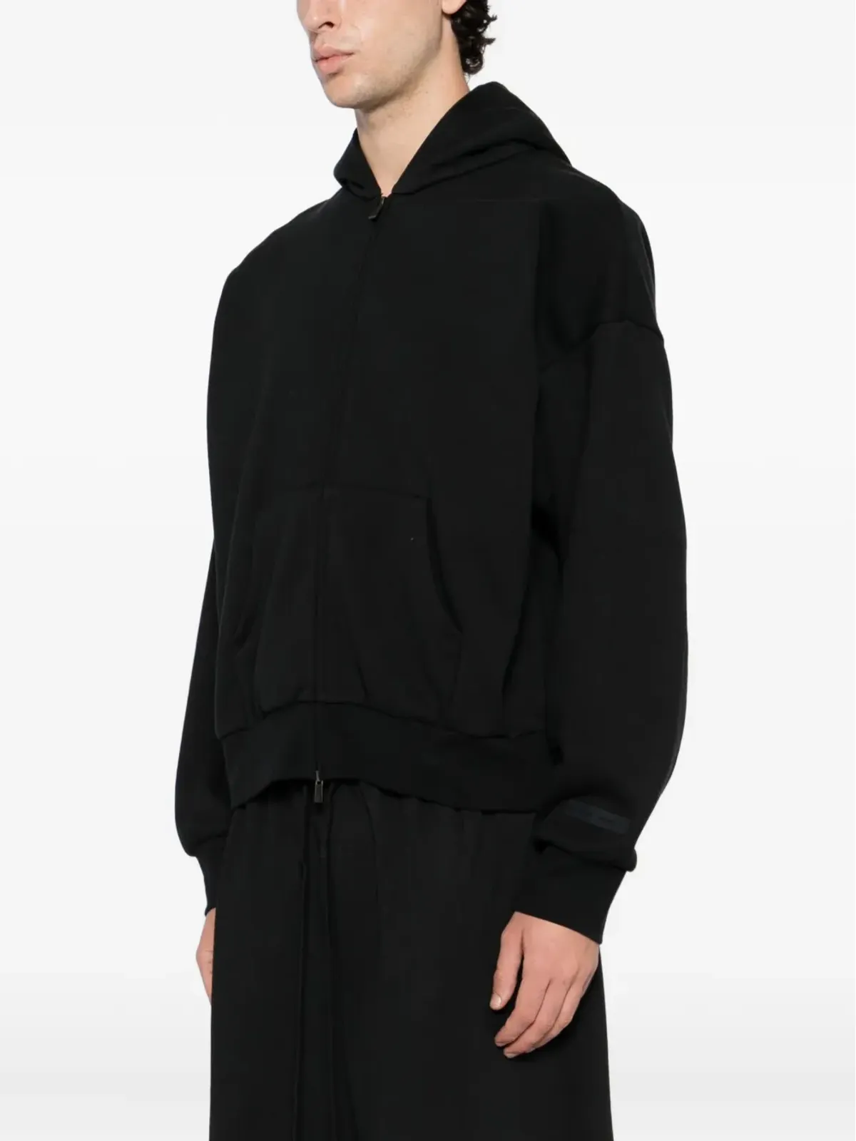 FEAR OF GOD ESSENTIALS クラシックフリースジップアップフーディ ブラック - 画像3
